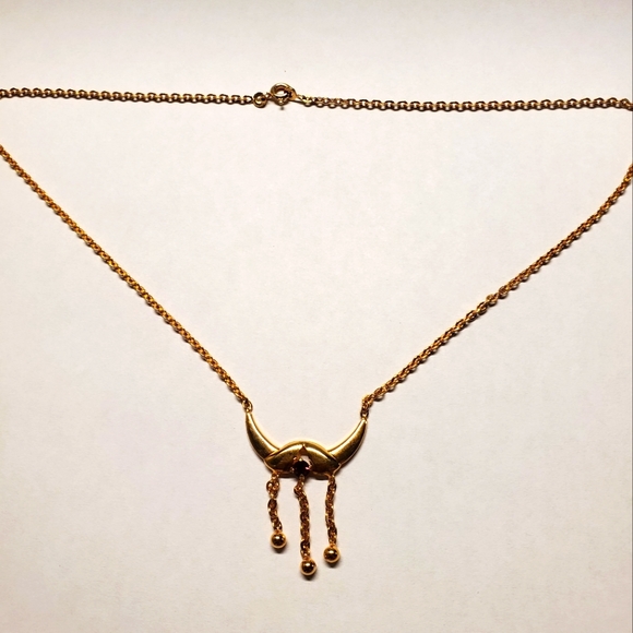 EGYPTIAN INSPIRED CHOCKER RUBY AND BRASS. UNSIGNED. - Picture 2 of 5